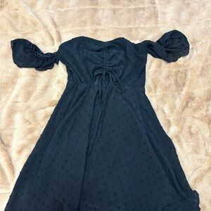 SHEIN Black Off-Shoulder Mini Dress